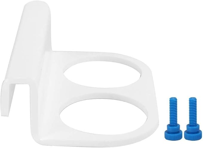 Pssopp Aquarium Filter Bag Bracket, Easy to Install Convenient Design Fish Double Hole Filter Socks Holder Acrylic Filter Bag Support (White)