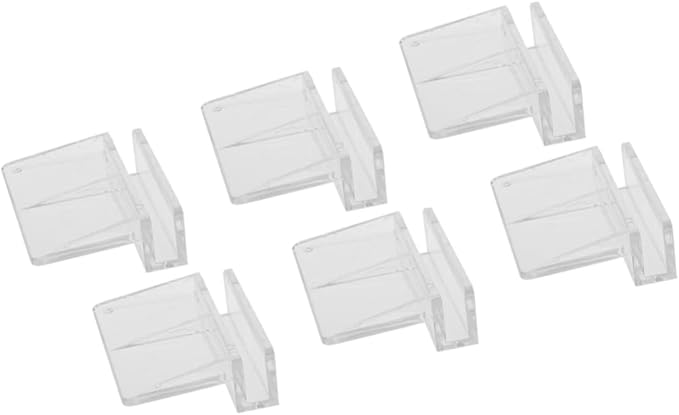 BESPORTBLE 2sets 6mm Acrylic Aquarium Cover Bracket Fish Tank Partition Support Frame 6-12mm Glass Tank Safe for Fish 12pcs*2