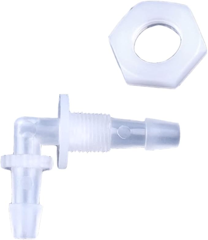 5Pcs Hex Nut PP Pagoda Elbow Connectors Aquarium Tank Air Pump Hose Joints Irrigation Pipe Fittings,5.6-G1I8-5.6