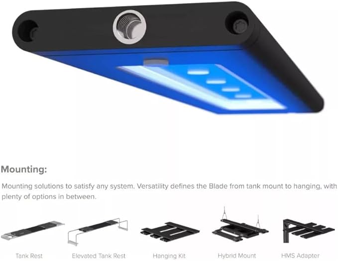 AquaIllumination Blade Smart Saltwater Coral Grow LED Aquarium Strip Light (12")