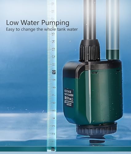 rium Gravel Cleaner with Removable Algae Scraper & Hose Controller, tial Water Maintenance Tool for Efficient Fish Tank Gravel & Sand Cleaning (36W)