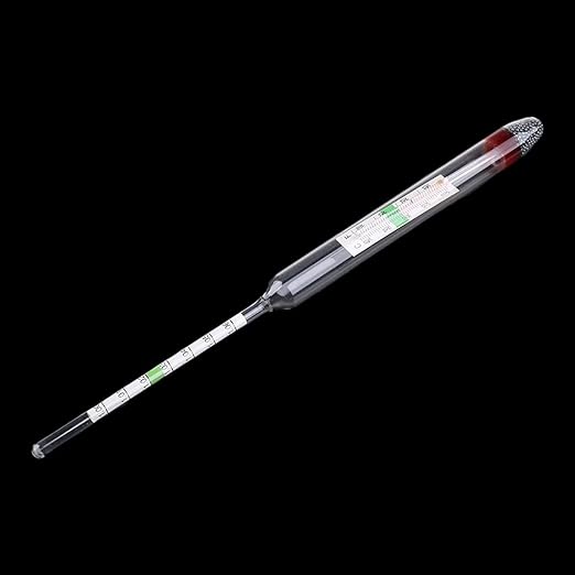 Glass Saltwater Hydrometer 1.000-1.060 Built-in Thermometer Temperature Range 0-40℃/40-100℉ for Soft Coral Aquarium Heater Light Thermometers Gravel Sand Decorations Filter