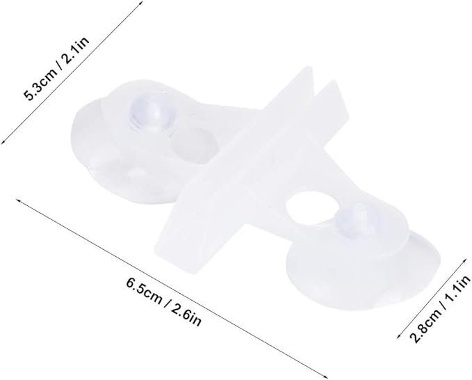 40PCS Aquarium Separation Clip, Fish Aquarium Suction Cup Separating Board Divider Support Clip Aquarium Divider(whtie)