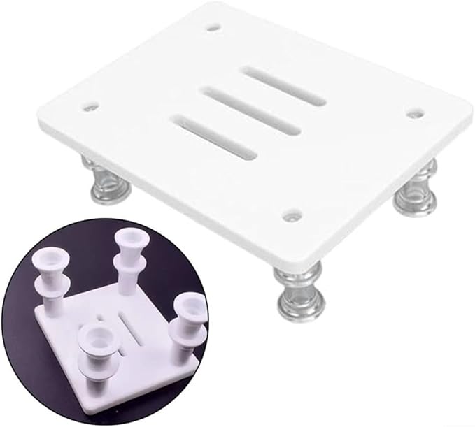 Adjustable Height Fish Tank Water Pump Stand, Anti-Vibration Elevated Rack with Reinforced Feet for Submersible Pumps, Reduces Noise and Sand Suction, Plastic Bracket in Multiple Sizes(small)