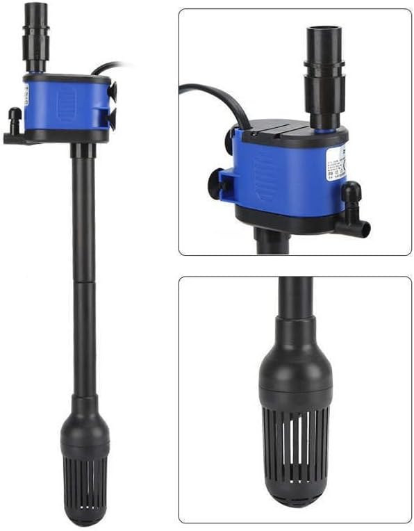 ZTBH Submersible 3 in 1 Mute Aquarium Filter Pump, ABS Material, 380L/H Flow, 0.7m Lift
