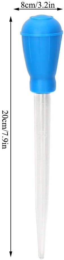 Fish Pipette Dropper, Aquarium Dropper Mini Manual Water Changer Aquarium Gravel Cleaner Waste Remover Changer Aquarium Dropper Pipette Feeder Water Transfer(Blue)