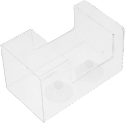 PRETYZOOM Automatic Acrylic Fish Feeder Tube with Suction for Aquarium Feeding Station Square Floating Fish Tank Accessory for Shrimp