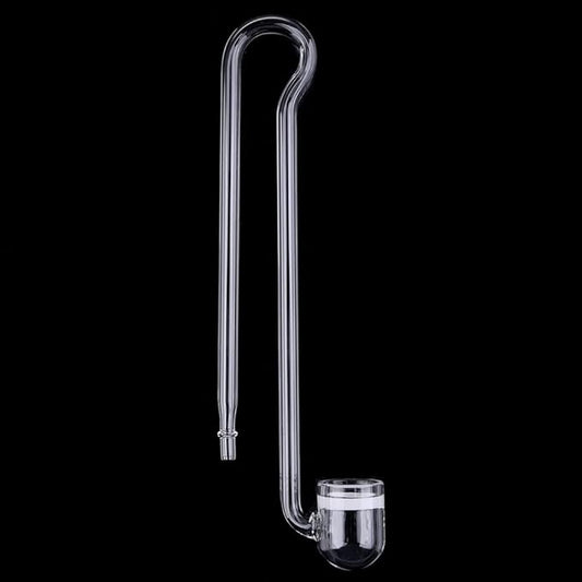ljhnba Glass CO2 Diffuser Transparent Atomizer U-Shape R-Shape for Planted for Tank Easy to Use Aquarium Accessories Glass Co2 Diffuser for Aquarium