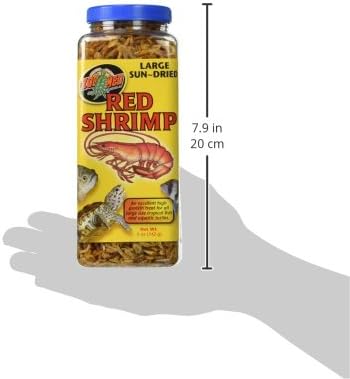 Zoo Med Large Sun-Dried Red Shrimp Aquatic Turtle Food, 5 oz.