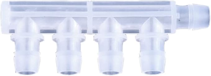 5pcs PP Equal Dia 5-Ways Connector Aquarium Tank Air Pump Hose Joint Garden Irrigation System Pipe Pagoda Joints,9.5mm