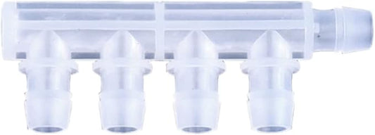 5pcs PP Equal Dia 5-Ways Connector Aquarium Tank Air Pump Hose Joint Garden Irrigation System Pipe Pagoda Joints,9.5mm