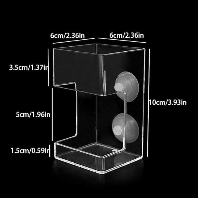 Fish Feeder Square-Shaped Automatic Fish Feeders Reduced Filter Clogging Tank Suitable for All Kinds of Food Tank Accessories