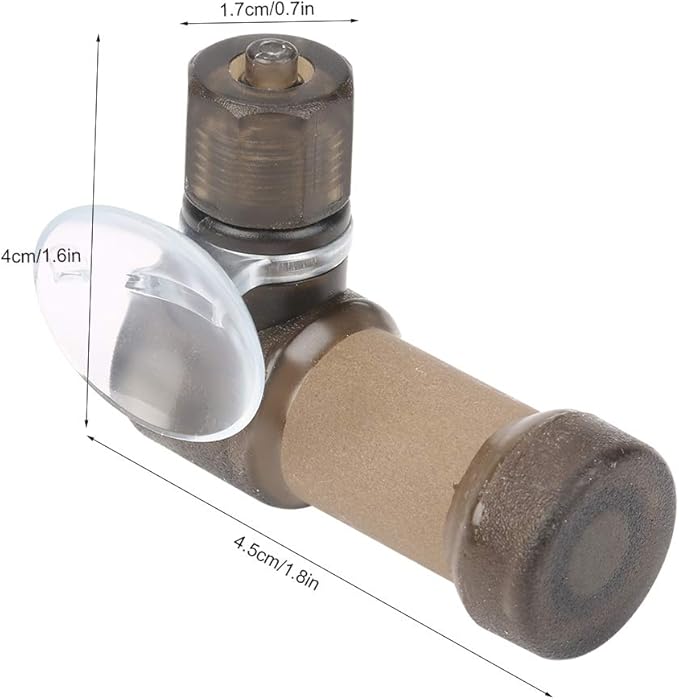 KUIDAMOS Easy Carbon Dioxide Diffuser, CO2 Atomizer Carbon Dioxide Atomizer Oxygen Pump Diffuser19g~24g,4.5 * 4 * 1.7cm ABS Brown,for Super Fish Aquarium Equipment(Brown)
