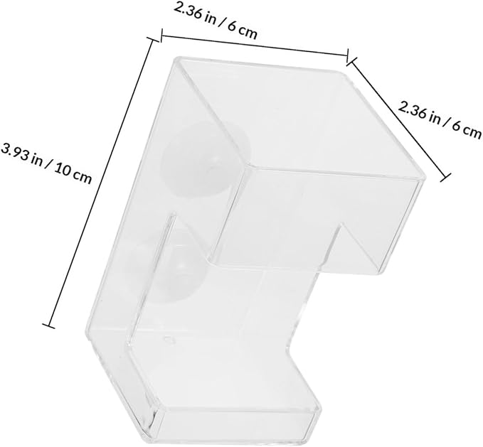 ULTECHNOVO Fish Feeder Tube with Suction Cup Acrylic Automatic Sinking Feeder for Aquarium Fish Tank Precise Feeding of Worms