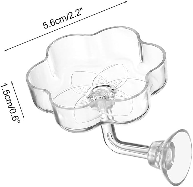 DONGKER Shrimp Feeding Dish,Acrylic Aquarium Shrimp Feeder Dish Bowl Tray with Suction Cup for Freshwater Saltwater Tanks