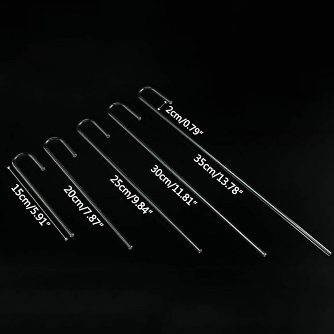 Aquarium Connectors U-Shape Clear Acrylic Pipe Fish for Tube CO2 System Accessories, 300mm