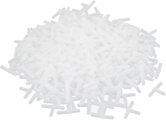 uxcell Plastic 3 Way T Shaped Aquarium Air Valves 100 Pcs Clear White