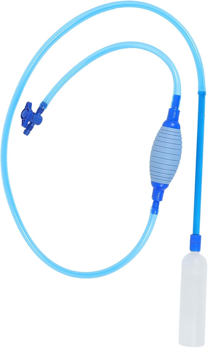 Toyvian Fish Tank Cleaner Gravel Vacuum Water Changing Device Sand Washing Tool Large Blue Aquarium Gravel for Household Aquatic Pet Maintenance