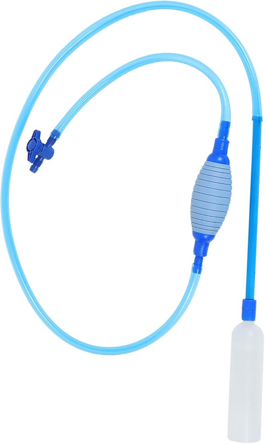 Toyvian Fish Tank Cleaner Gravel Vacuum Water Changing Device Sand Washing Tool Large Blue Aquarium Gravel for Household Aquatic Pet Maintenance