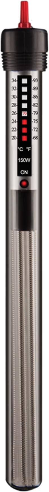 Aquatop 150W Aquarium Submersible Glass Heater – Fully Submersible for Fish Tanks Up to 40 Gallons, 68-93F Adjustable Temperature Range, Fresh & Saltwater Use, Aquarium Heaters, GH-150