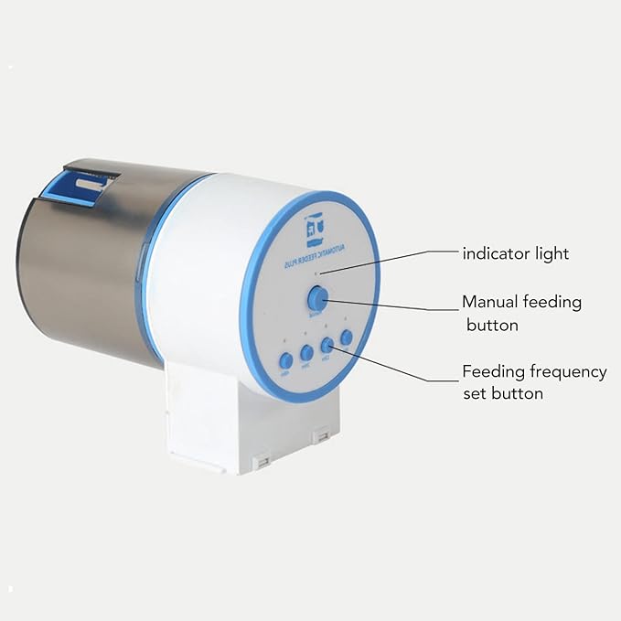 Automatic Fish Feeder for Aquarium, Battery Powered Auto Fish Food Dispenser Adjustable with Timing Function, Fish Accessories, Fresh and Dry