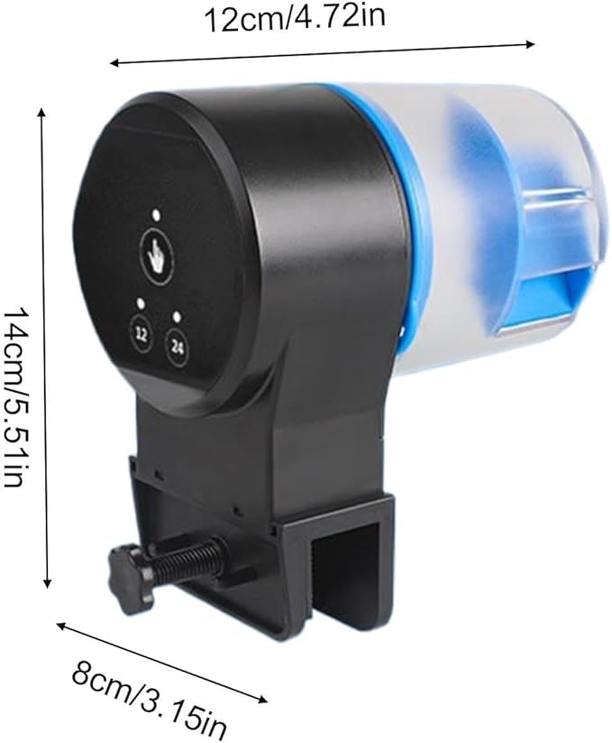 Automatic Fish Feeder for Aquarium | Adjustable Precision Food Dispenser with Timer - Battery Powered Feeder,for Home Dorm Office Apartment Bedroom Betta Turtle Goldfishes Koi
