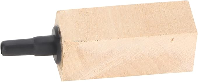 Yctze 2-Piece Set Wooden Air Bubble Stone Diffuser for Aquarium Fish, Fine Mist Lime Wood Airstone for Skimmer, and Small Block Accessories (S)