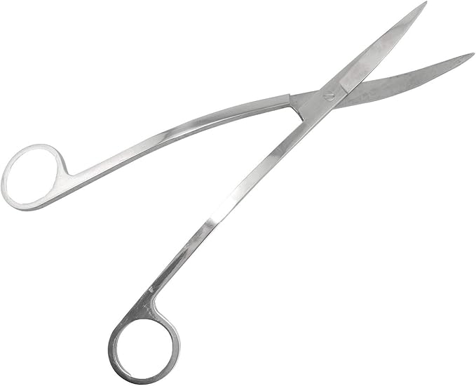RLECS Aquarium Stainless Steel Water Grass Scissors 9.8" Sand Leveler Aquatic Plant Tongs Scissors Fish Tank Landscaping Tools