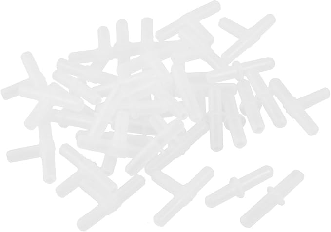 Jardin Plastic 40-Piece Air Valve Connector Inline Tubing for Aquarium, White