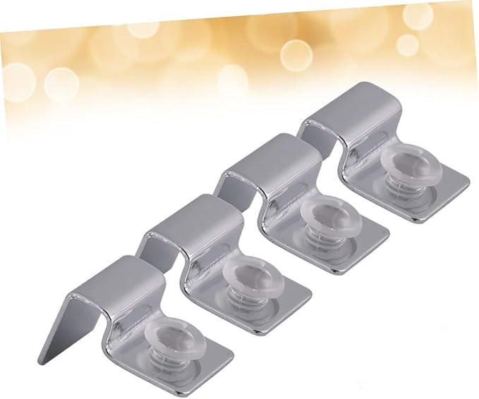 balacoo 2sets Stainless Steel Aquarium Tank Lid Support Clip for Glass Covers Easy Installation Fish Tank Lid Holder Aquarium Accessory 6mm 4pcs*2