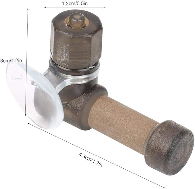 CO2 Diffuser for Aquarium, ABS Carbon Dioxide Reactor with Secure Lock System, Reverse Osmosis Diffusion for Planted Tank and Aquatic Environments (S-Brown)