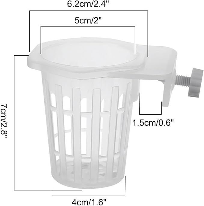 Generic Translucent Aquarium Plant Holder | 2PCS Aquatic Plant Holder with Holes | Aquaponic Plant Cultivation Holder | Pet Supplies Aquatic Plant Pots for Fish Tank