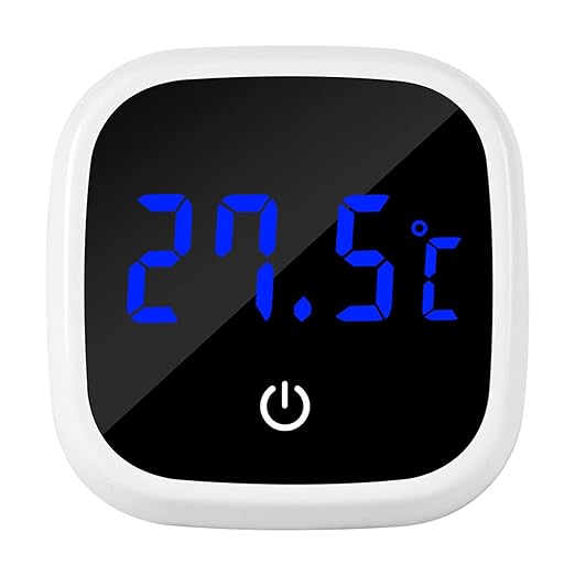 Digital Fish Aquarium Thermometer, Accurate LED Display, Wireless, External Attached
