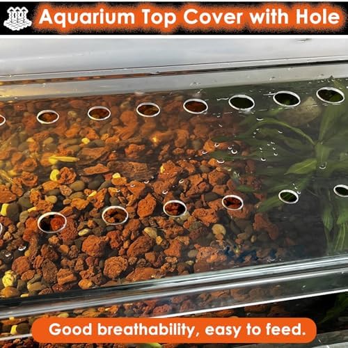 Cat-Proof Fish Tank Lid - Custom Acrylic Cover with Air Holes, Anti-Jump Design to Keep Cats from Catching Fish - Ideal Aquarium Accessory for Pet Owners