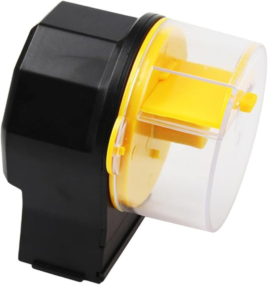GLEAVI Automatic Fish Feeder for Aquarium and Goldfish Adjustable Timer Large-Capacity Food Dispenser Vacation Feeding Device Yellow Without Batteries