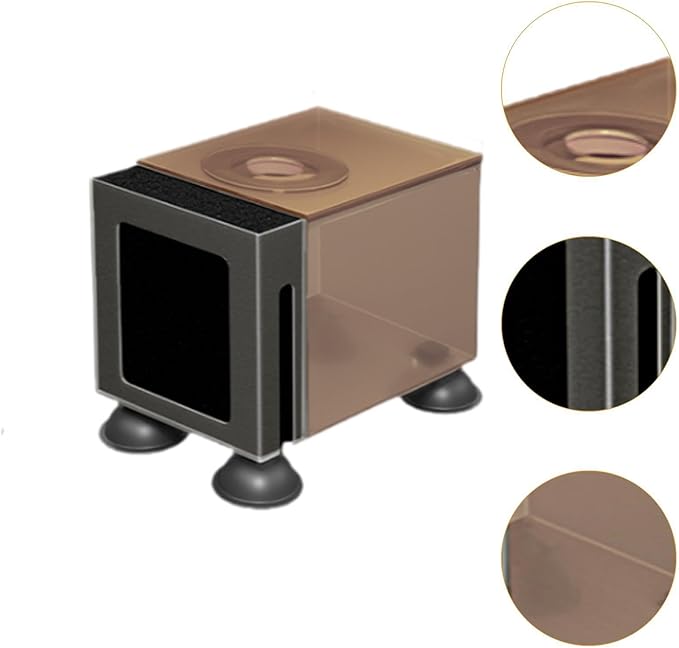 Aquarium Filter Box Protector Household Pump Case Universal Fountain Water Pump Case Sand Prevention Accessory Skimmer Box, Small Brown