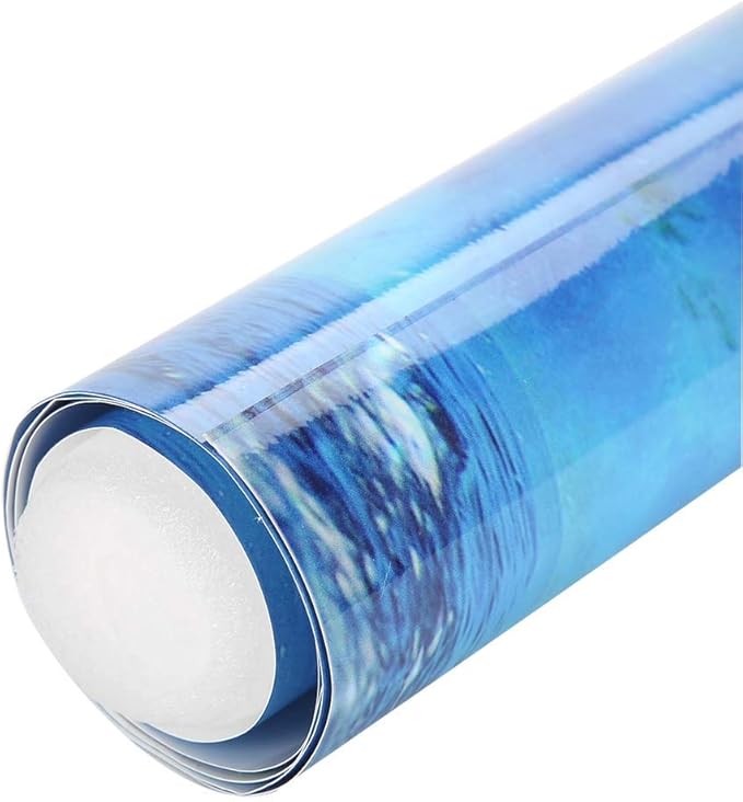Aquarium Fish Tank Poster Underwater Marine Coral Background Poster Thicken PVC Adhesive Fish Tank Backdrop Static Cling(122 * 61cm)