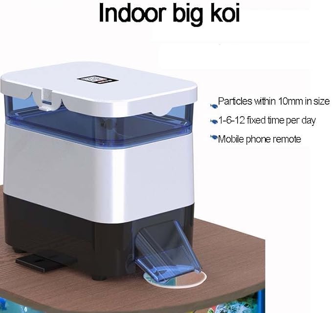 2.8L Solar Automatic Fish Feeder WiFi App Controlled Programmable Timer Multi-Power Supply for Outdoor Ponds and Indoor Aquariums