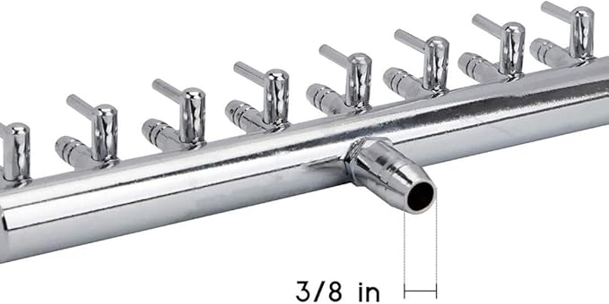 10-Way Air Flow Control Lever Valve with Airline Tubing Connector for Aquarium Fish Tank