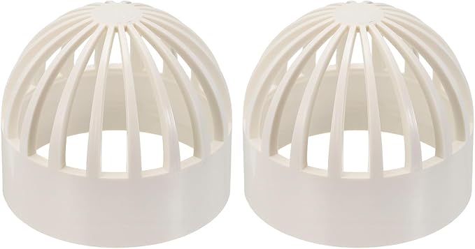 PATIKIL 3 Inch (75mm) Fish Cover Permeable Cap, 2 Pcs PVC Breathable Cap Aquarium Guard Fish Tank Intake Cover, White