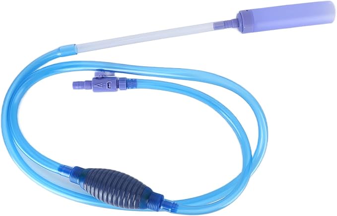 Fish Tank Water Changer, Manual Aquarium Syphon Water Filter, Plastic with On - Off Valve and Large Compression Bag - Efficient Water Exchange, Prevents Fish and Sand Suction, Ea
