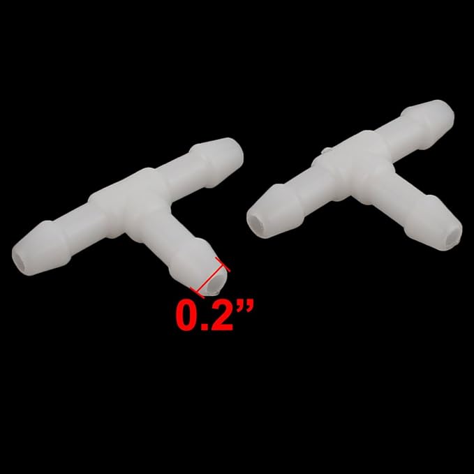 uxcell Plastic Fish Tank Aquarium 3 Way Air Tubing Tee Connector Adapter 10 Pcs White