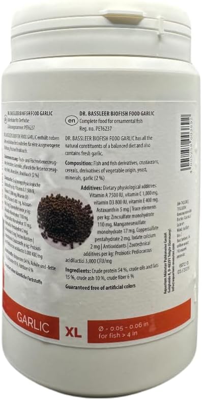Bassleer Garlic Fish Food (X-Lrg, 680g)