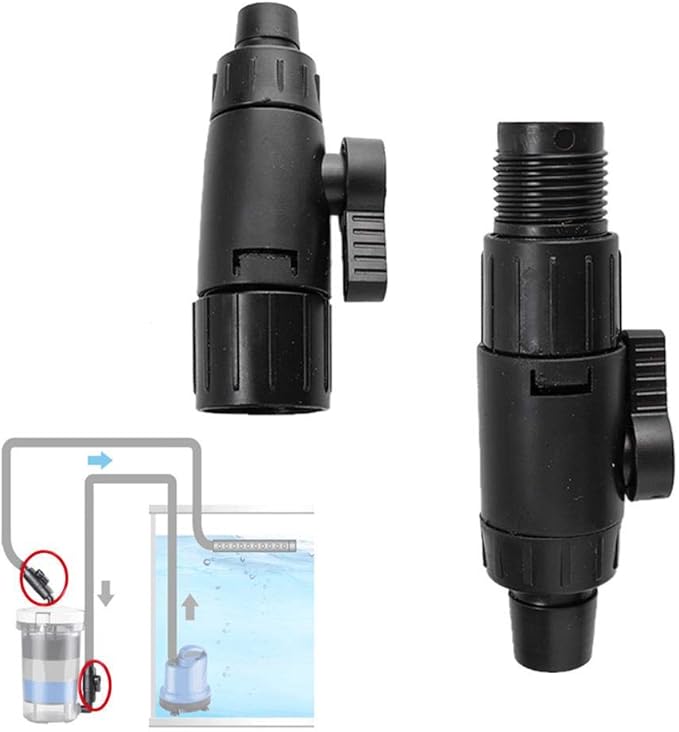 Pssopp Aquarium Hose Valve Pipe Valve Fish Quick Release Connector Aquarium WaterControl Valve Pipe Connector Adapter with Quick Release Handle(12 to 16mm)