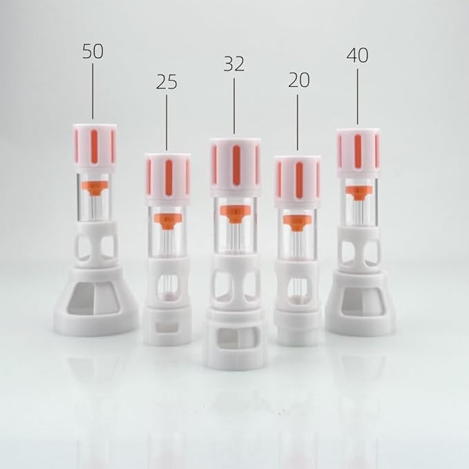 Fish Tank Silencer, H-Shaped Anti-Overflow Filter, Plastic Brush Spiral Filter, Fish Tank Accessory(Orange,25mm)