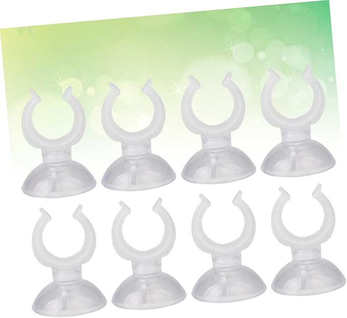 Angoily 2sets Holder Cups Aquarium Cup Hooks Heavy Duty 16mm Clamp Easy to Install 8pcs*2