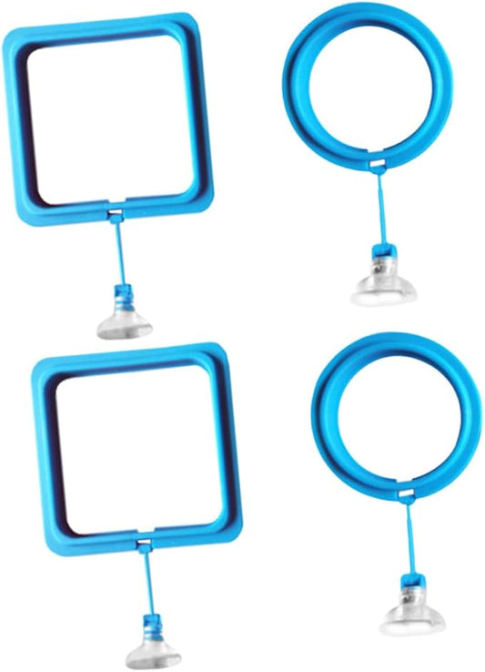 4pcs Portable Aquarium Feeding Ring Fish Vacation Feeder Tank Automatic Feeder