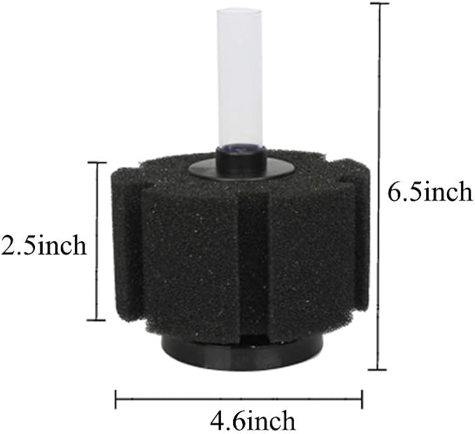 ALEGI Aquarium Sponge Filter with Airline Tubing, Check Valves, Suction Cups for 55 Gallon Fish Tank, Betta, Nano, Shrimp, Fry