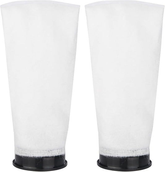 IOAOI Aquarium Filter Socks, 2.75" Ring * 7.9" Long, 200 Micron Mesh, Durable Felt Filter Bag for Saltwater & Freshwater Sump Tanks, 2 Packs