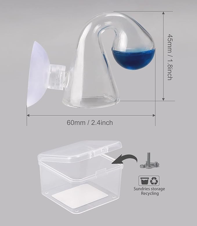 Aquatic CO2 Glass Drop Checker, Without Solution